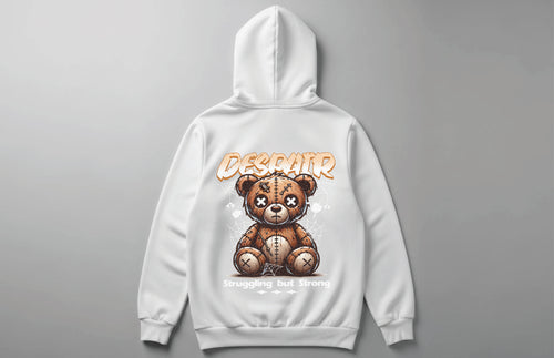 Bear Despair - Sırt Baskılı Unisex Hoodie - Regular Kalıp
