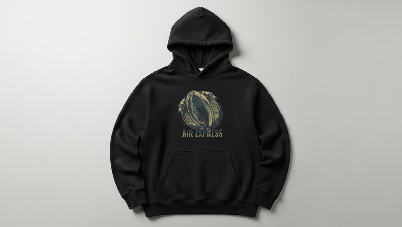 Air Express - Baskılı Unisex Hoodie - Regular Kalıp
