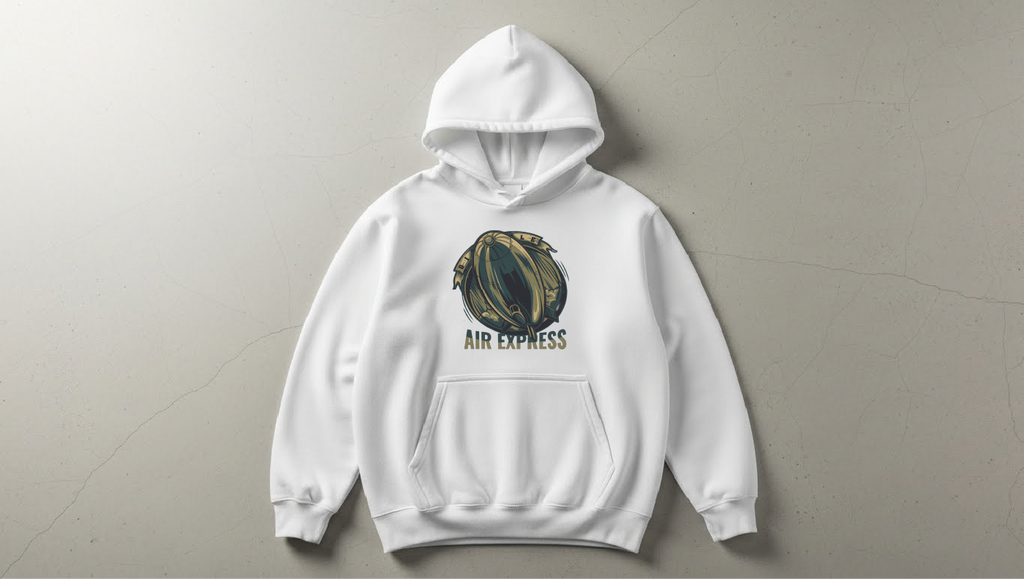 Air Express - Baskılı Unisex Hoodie - Regular Kalıp