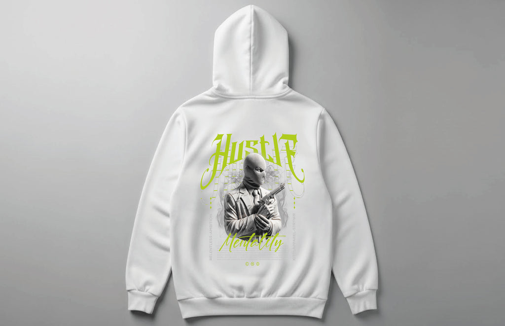 With Mask - Unisex Sırt Baskılı Unisex Hoodie - Regular Kalıp