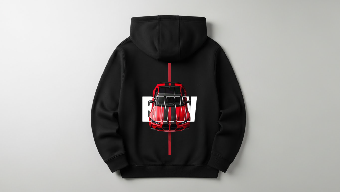 Bmw - Baskılı Erkek Hoodie - Regular Kalıp