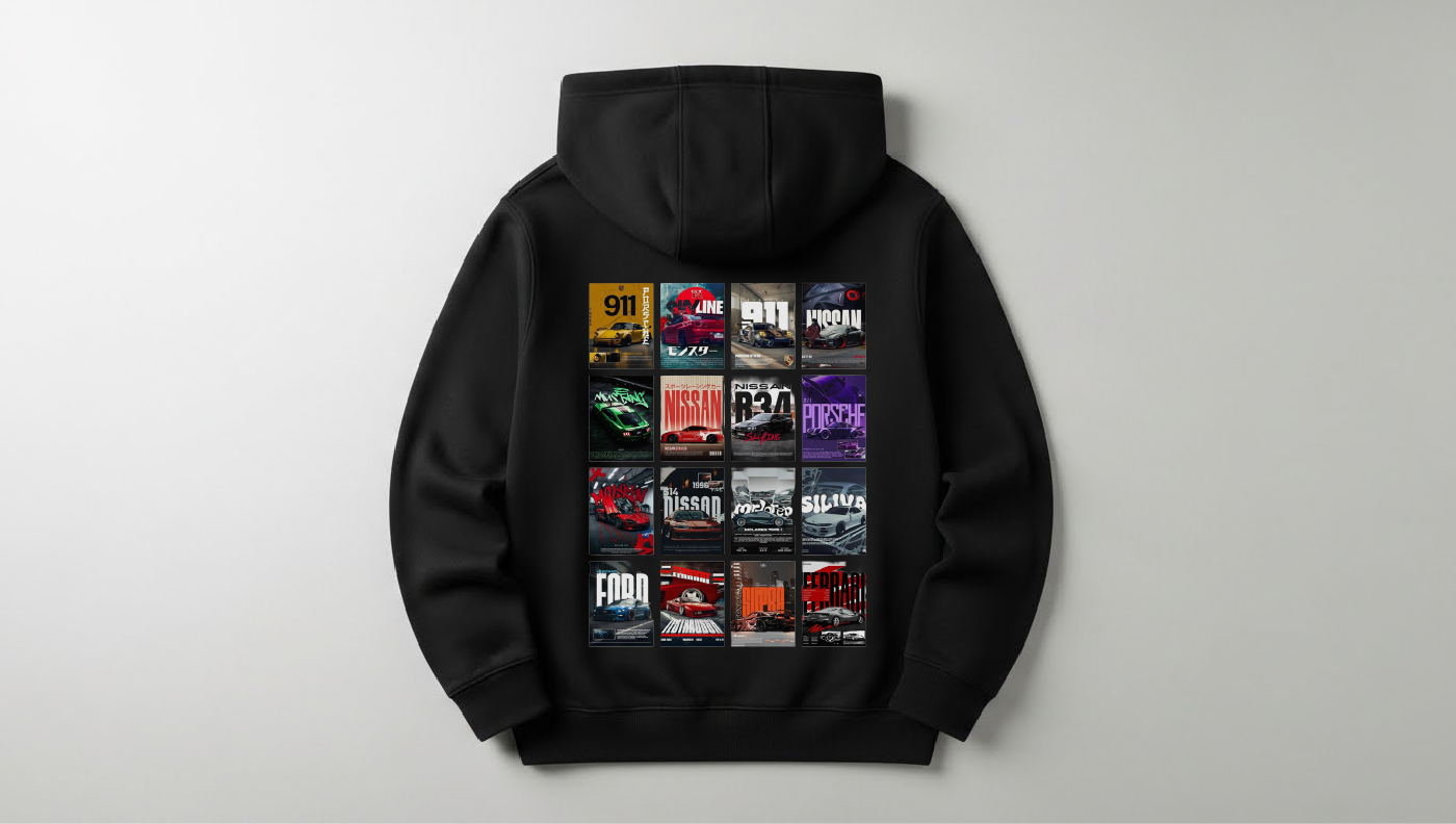 Car's - Baskılı Erkek Hoodie - Regular Kalıp