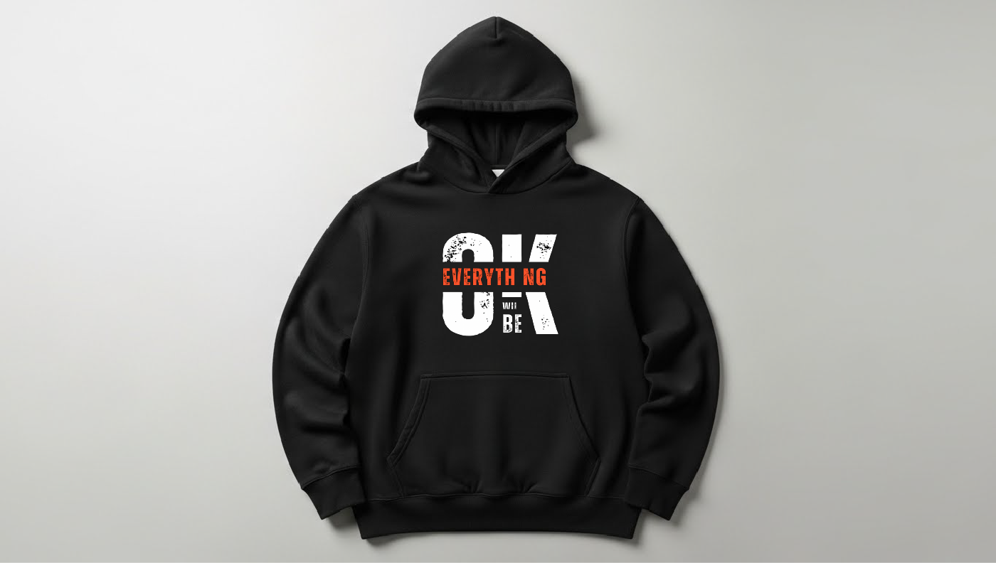 Everyth - Baskılı Unisex Hoodie - Regular Kalıp