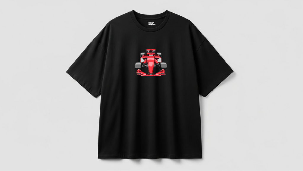 Formula 1 - Baskılı Unisex Tişört - Oversize Kalıp