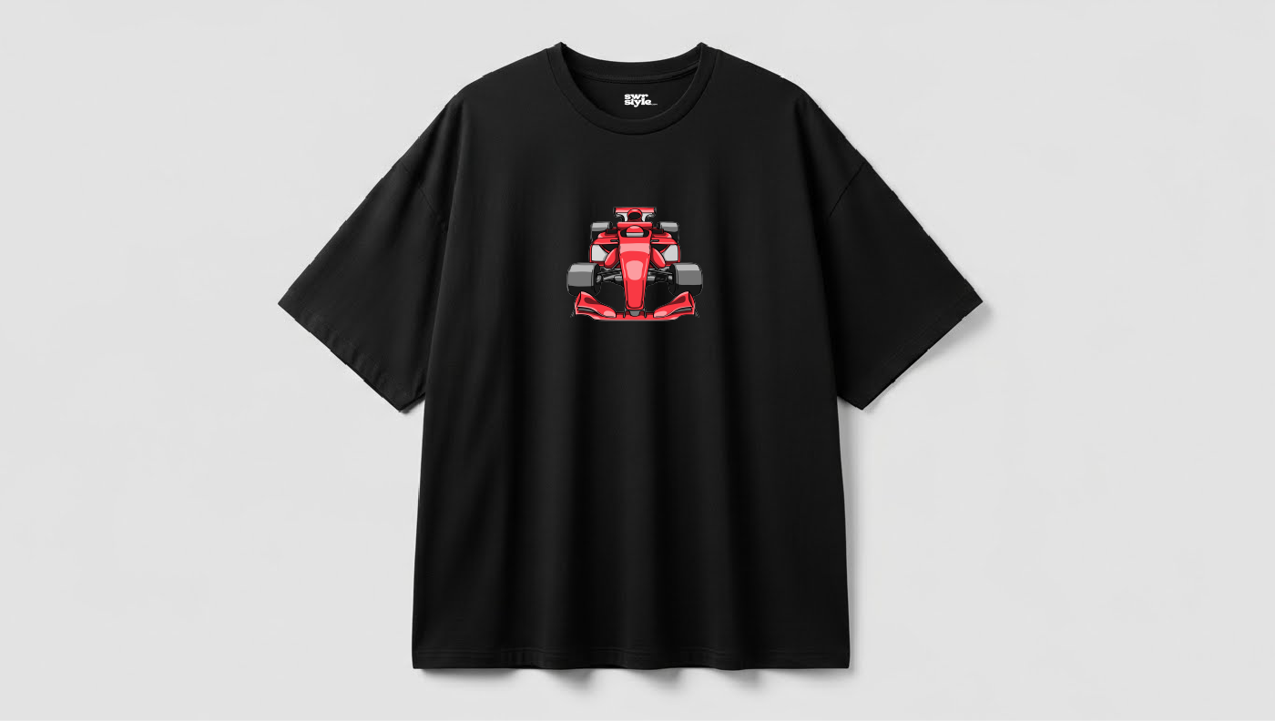 Formula 1 - Baskılı Unisex Tişört - Oversize Kalıp