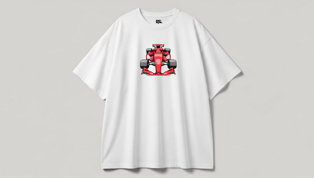 Formula 1 - Baskılı Unisex Tişört - Oversize Kalıp