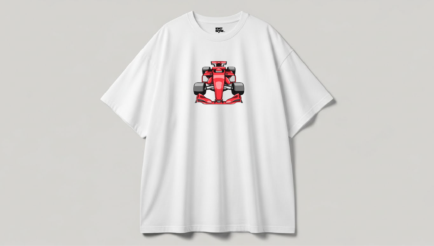 Formula 1 - Baskılı Unisex Tişört - Oversize Kalıp