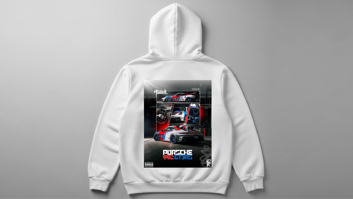 Gt 3rs - Baskılı Erkek Hoodie - Regular Kalıp