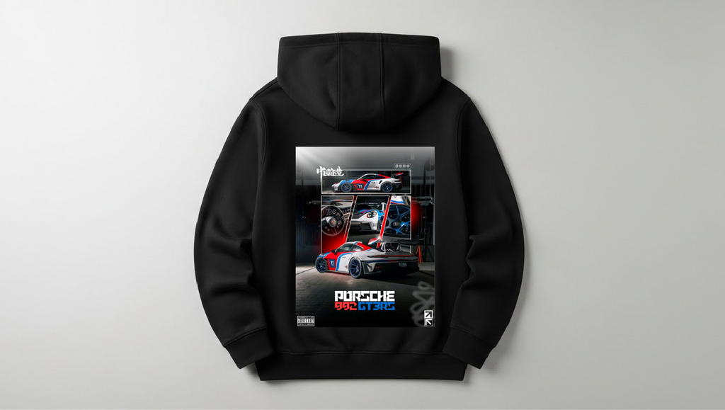 Gt 3rs - Baskılı Erkek Hoodie - Regular Kalıp