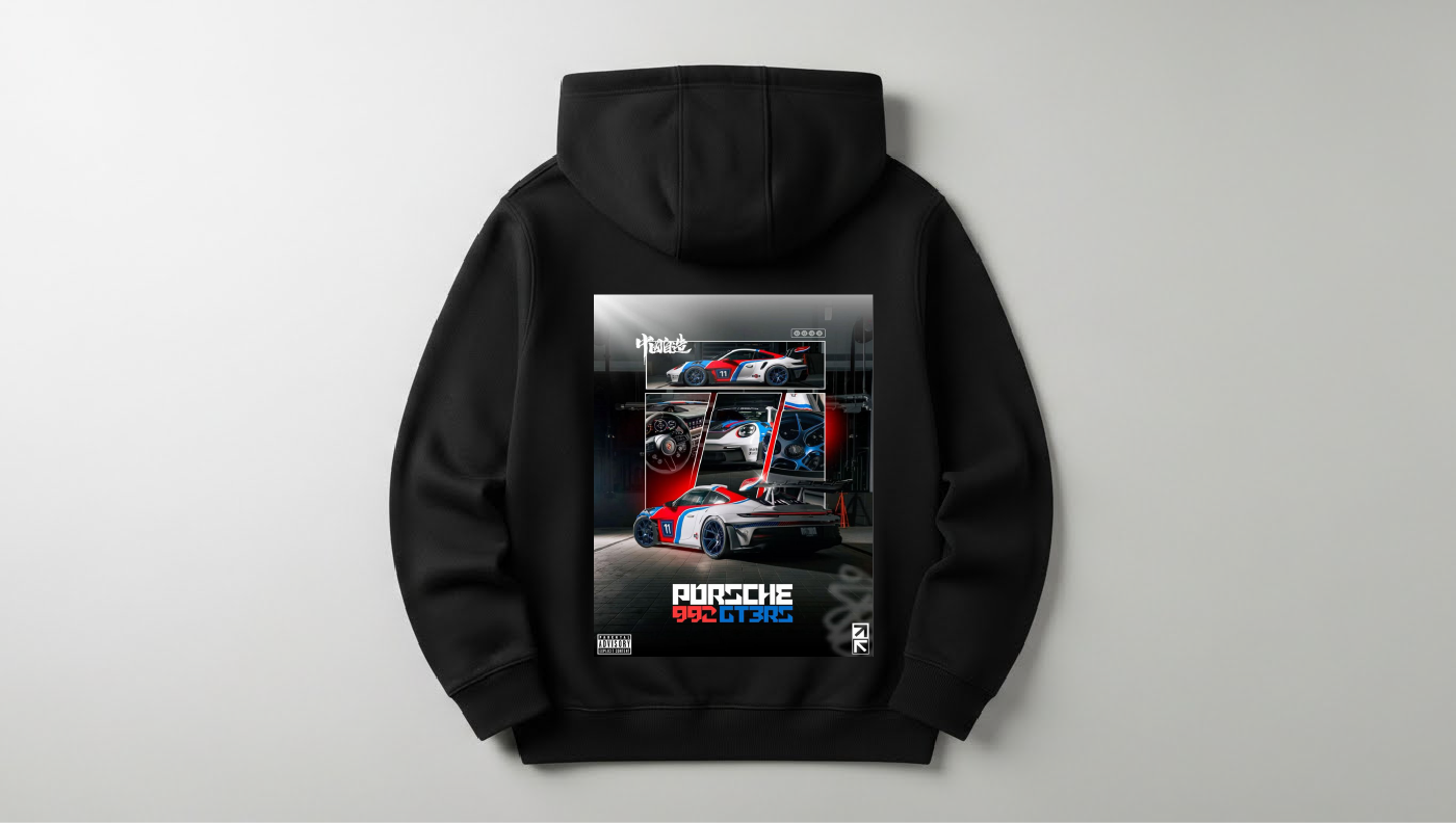 Gt 3rs - Baskılı Erkek Hoodie - Regular Kalıp
