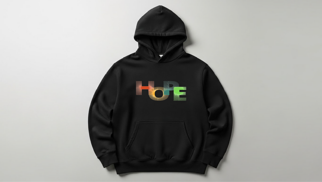 Hope - Baskılı Unisex Hoodie - Regular Kalıp