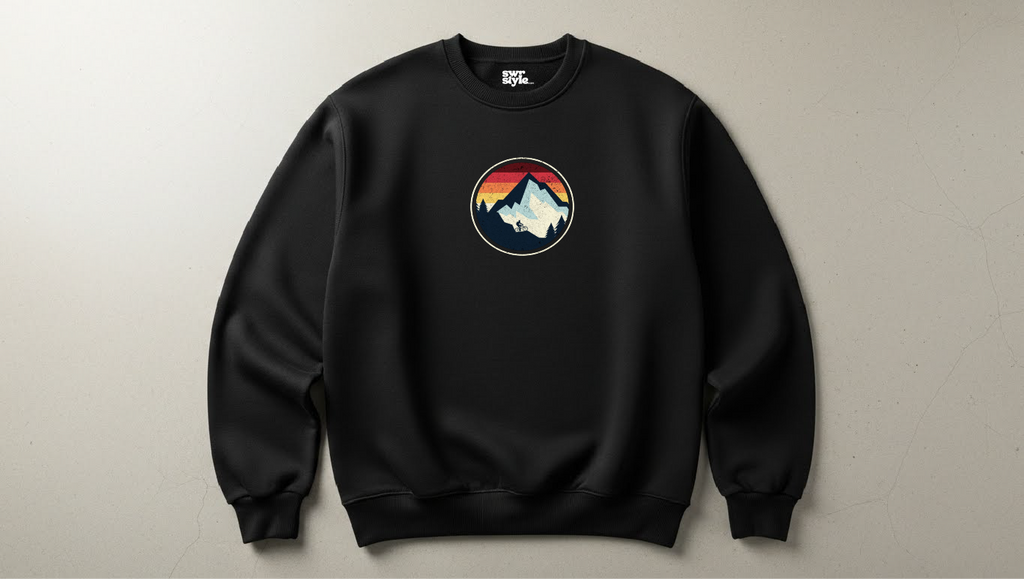 Mountain - Baskılı Unisex Sweatshirt - Regular Kalıp