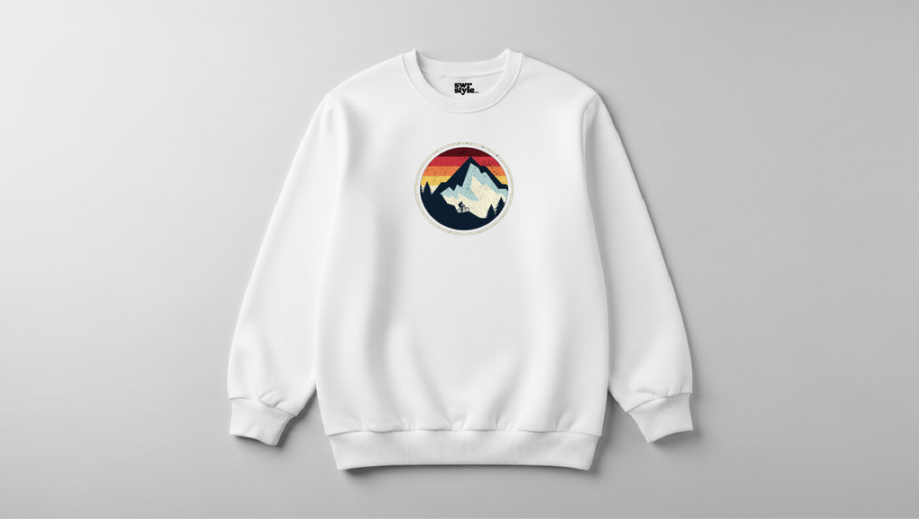 Mountain - Baskılı Unisex Sweatshirt - Regular Kalıp
