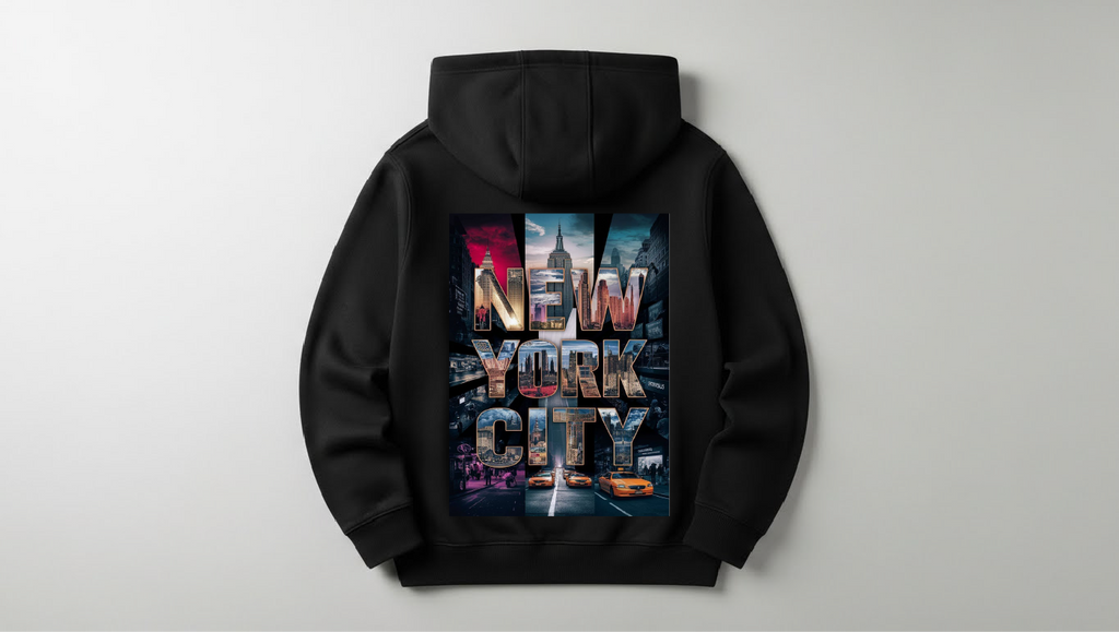 New York - Baskılı Unisex Hoodie - Regular Kalıp