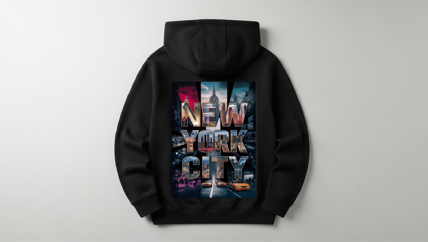 New York - Baskılı Unisex Hoodie - Regular Kalıp