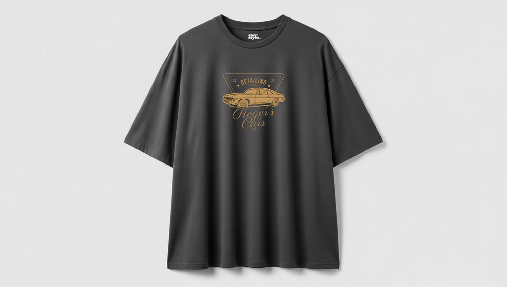 Roger's Car - Baskılı Tişört - Oversize Kalıp