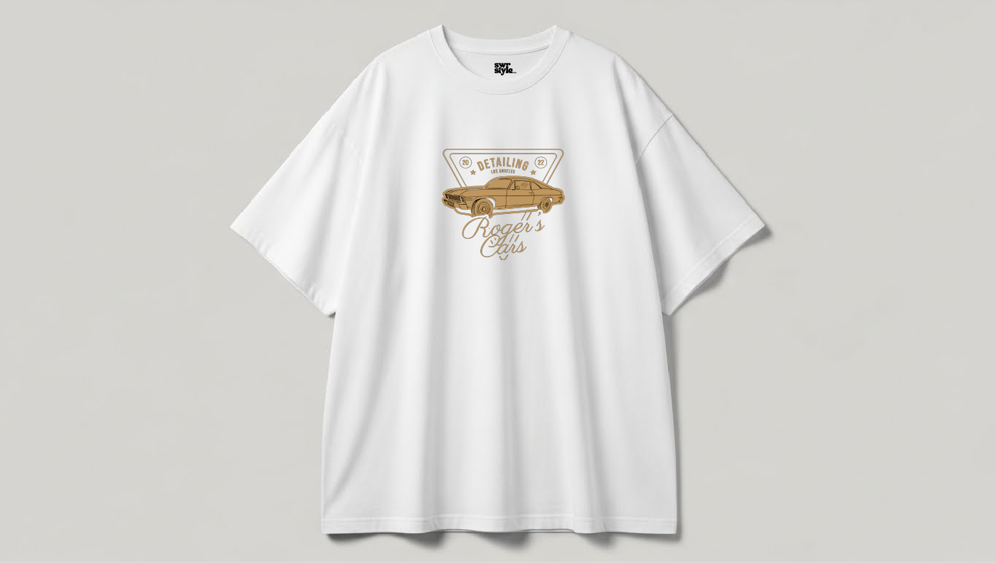 Roger's Car - Baskılı Tişört - Oversize Kalıp