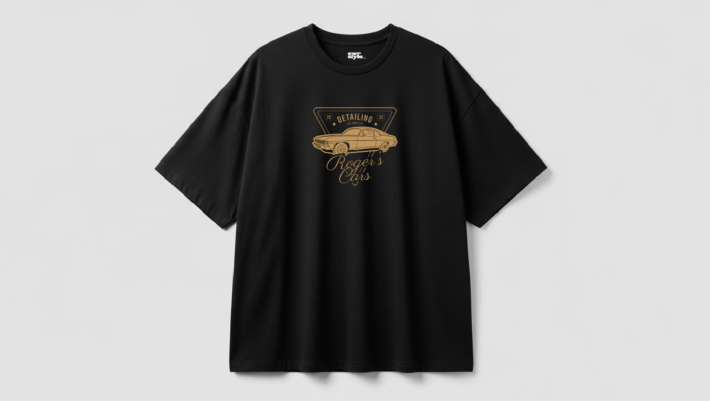 Roger's Car - Baskılı Tişört - Oversize Kalıp