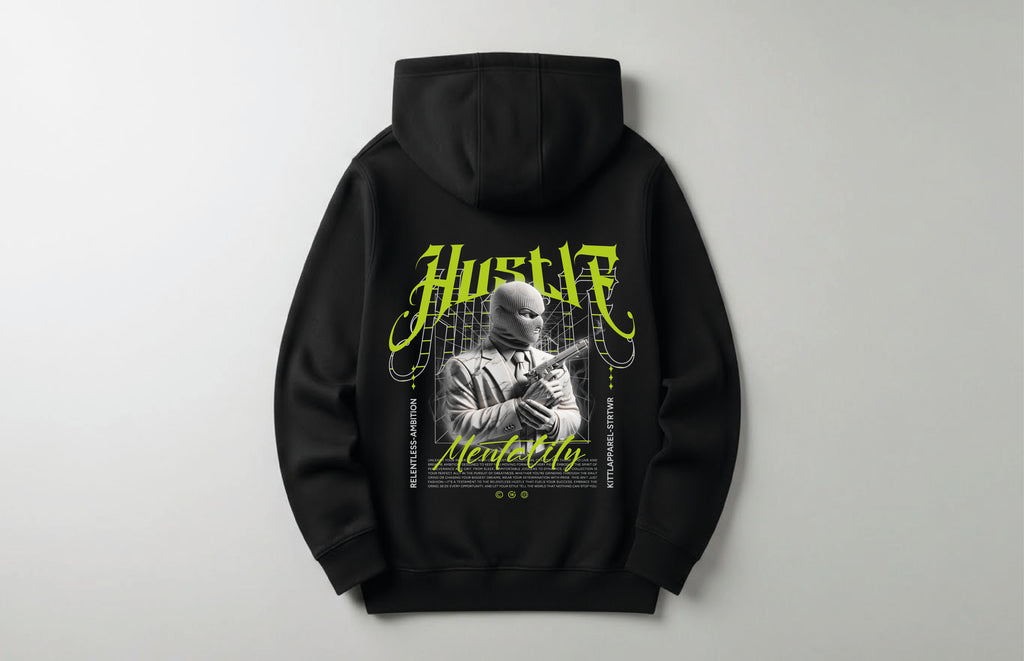 With Mask - Unisex Sırt Baskılı Unisex Hoodie - Regular Kalıp