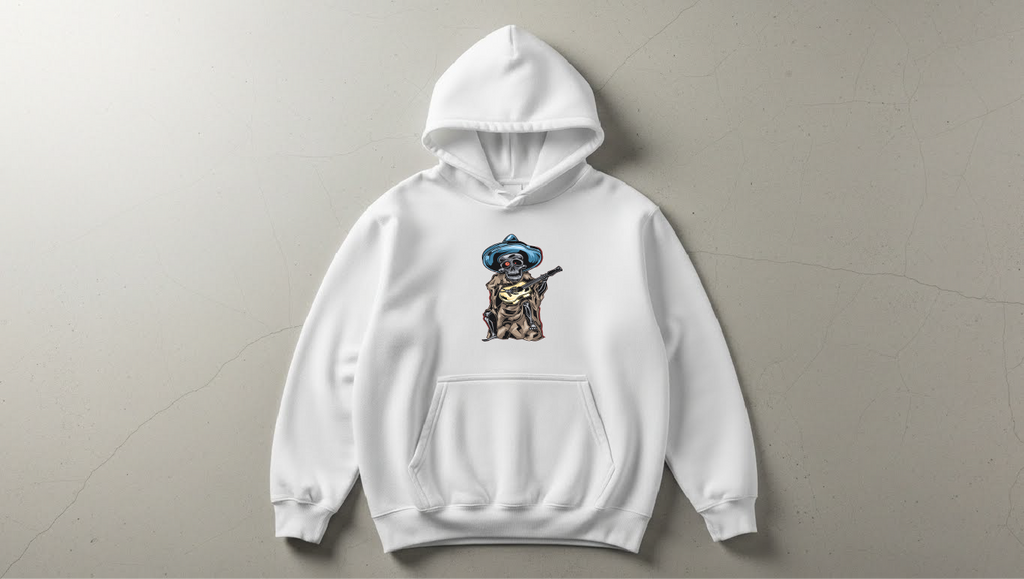 Skull - Baskılı Unisex Hoodie - Regular Kalıp