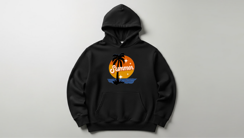 Summer - Baskılı Unisex Hoodie - Regular Kalıp