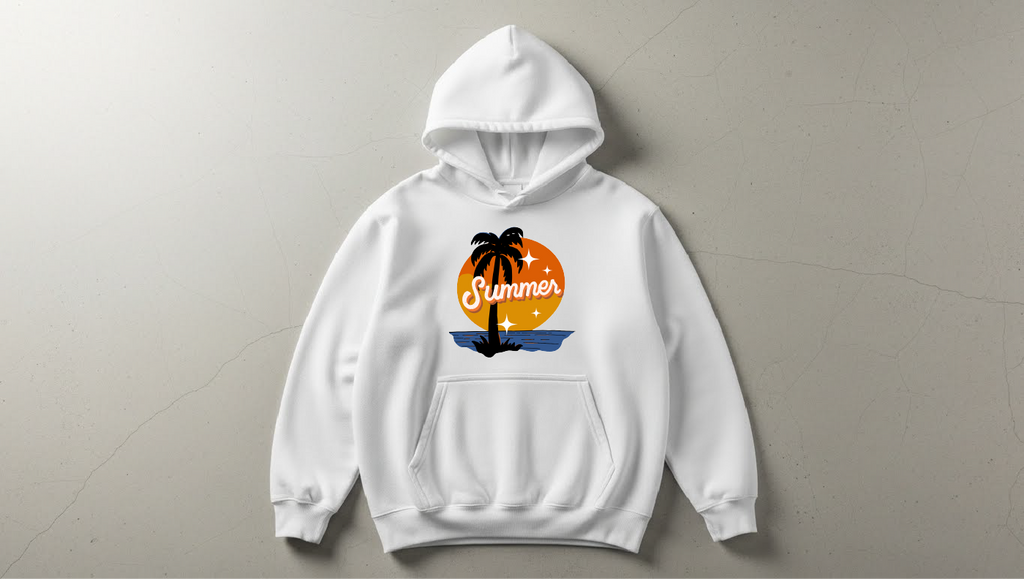 Summer - Baskılı Unisex Hoodie - Regular Kalıp