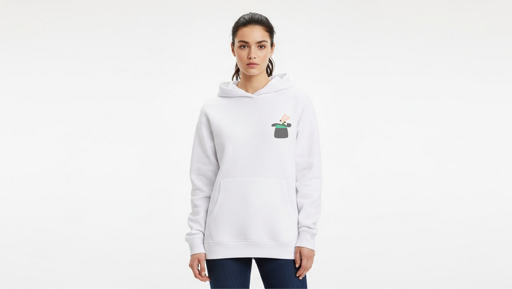 Rabbit - Baskılı Kadın Hoodie - Regular Kalıp