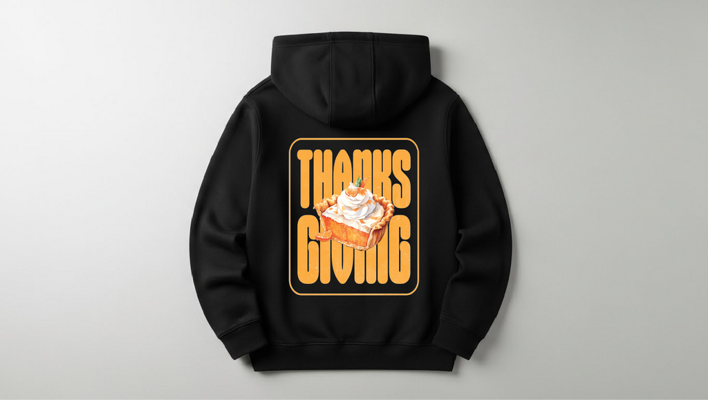 Thanks Gıvıng - Unisex Sırt Baskılı Hoodie - Regular Kalıp