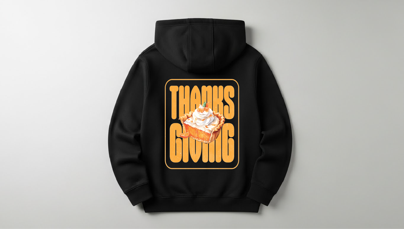 Thanks Gıvıng - Unisex Sırt Baskılı Hoodie - Regular Kalıp