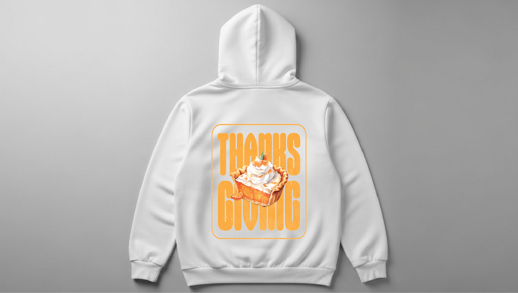 Thanks Gıvıng - Unisex Sırt Baskılı Hoodie - Regular Kalıp