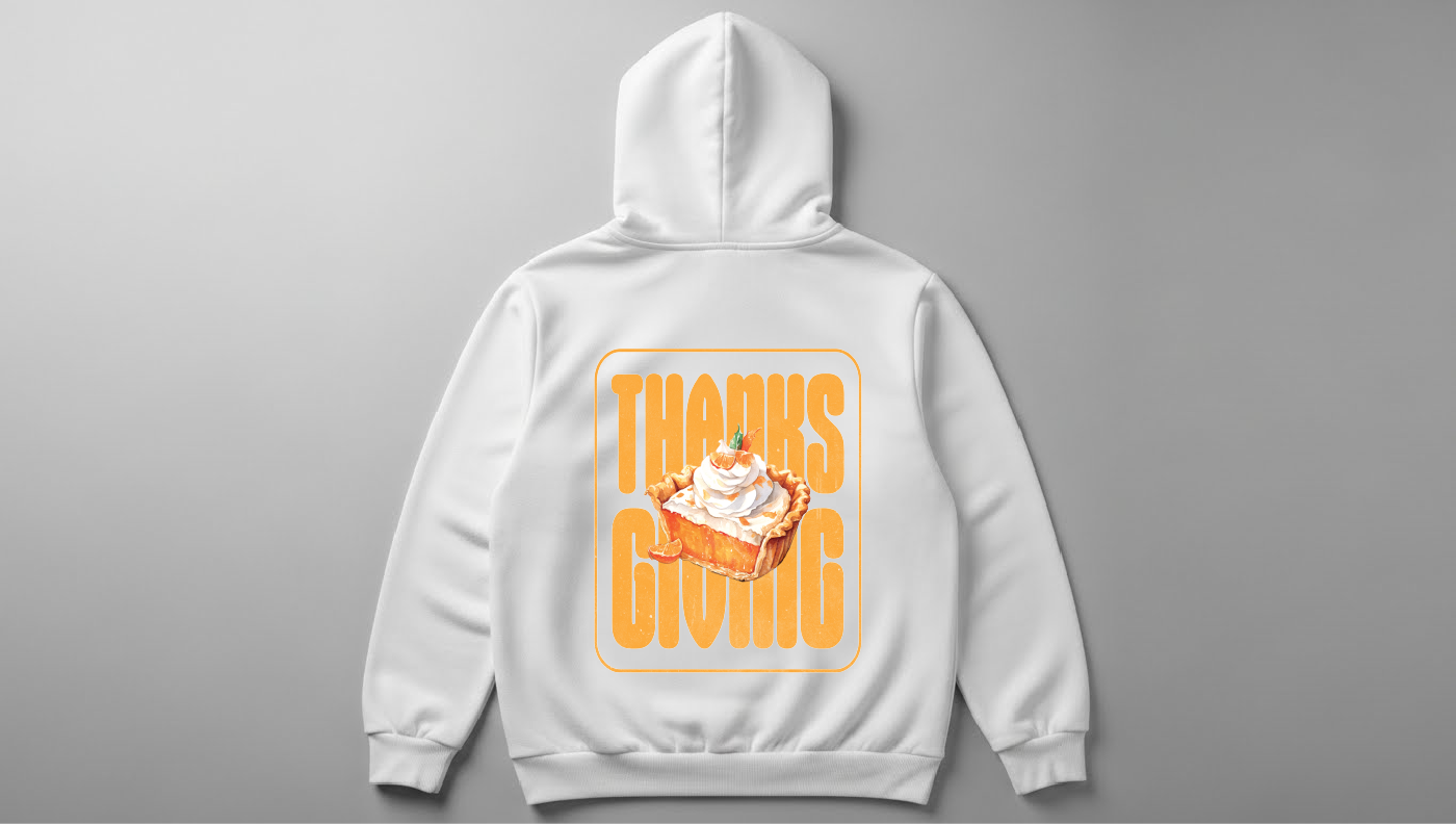 Thanks Gıvıng - Unisex Sırt Baskılı Hoodie - Regular Kalıp