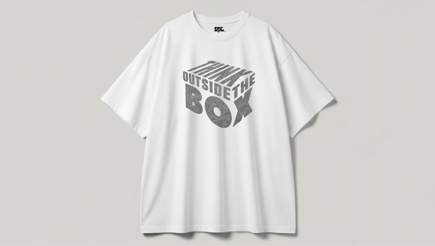 The Box - Baskılı Unisex Tişört - Oversize Kalıp