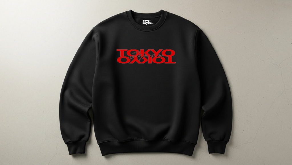 Tokyo - Baskılı Unisex Sweatshirt - Regular Kalıp