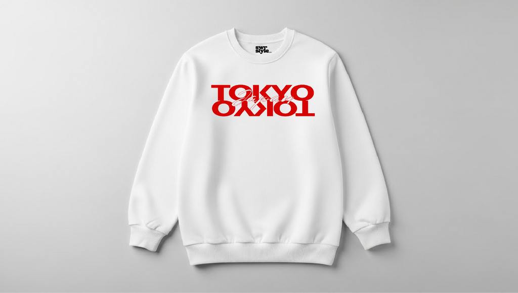 Tokyo - Baskılı Unisex Sweatshirt - Regular Kalıp