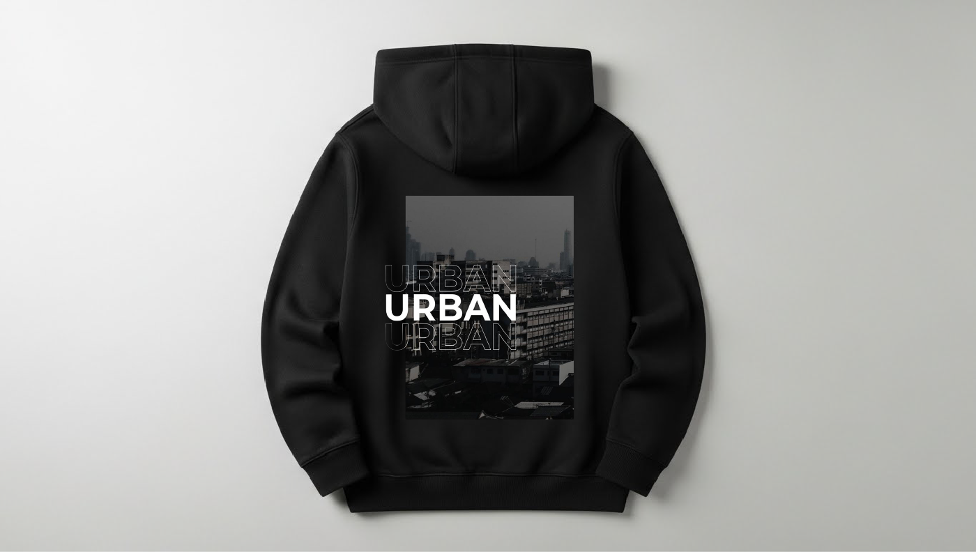 Urban - Baskılı Unisex Hoodie - Regular Kalıp