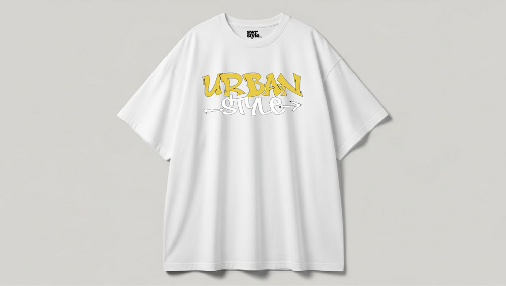Urban Style - Baskılı Unisex Tişört - Oversize Kalıp