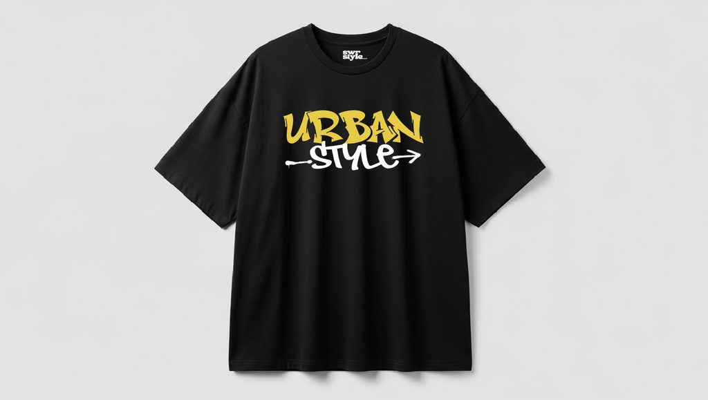 Urban Style - Baskılı Unisex Tişört - Oversize Kalıp